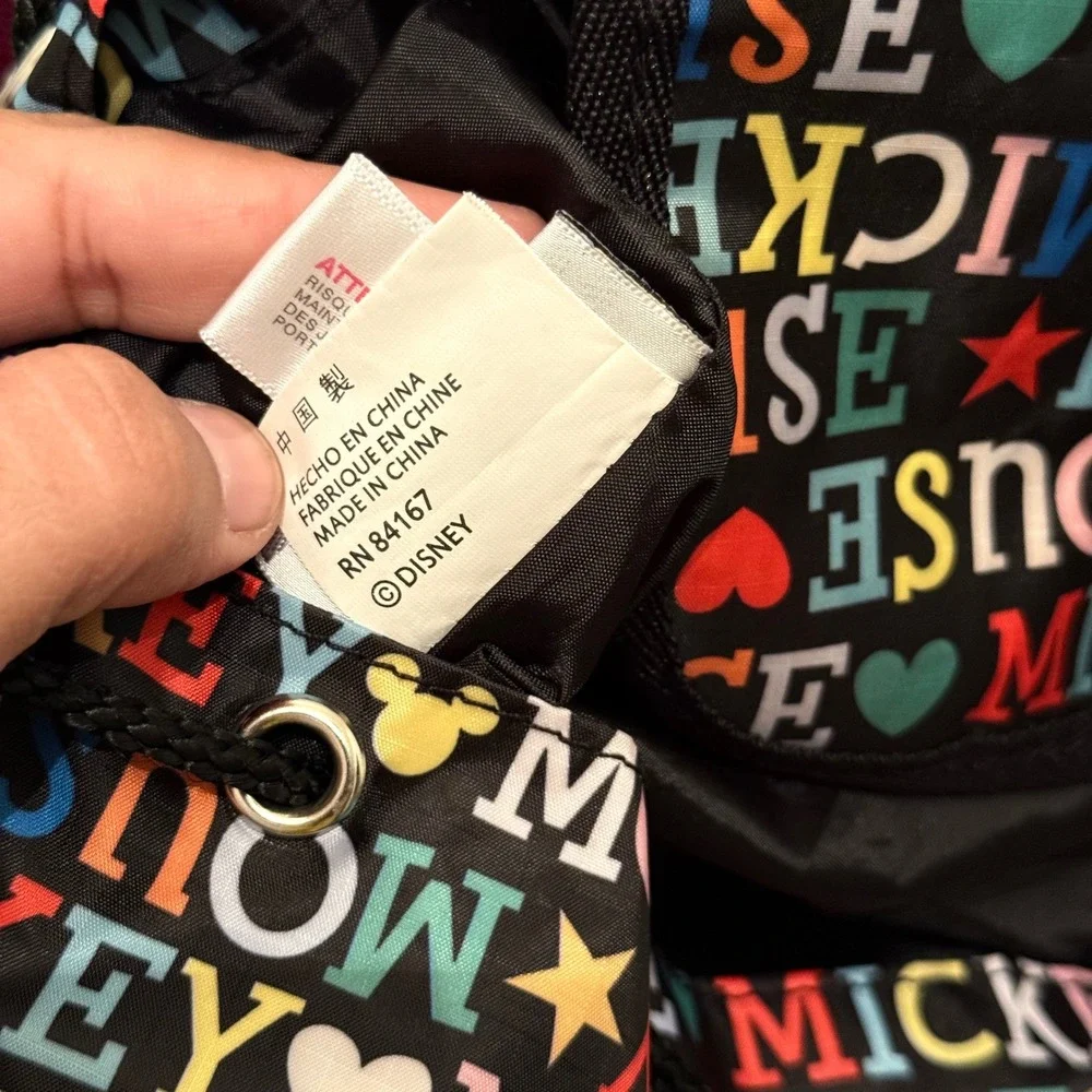 Disneyland Backpack Mickey Mouse All Over Print Multi-Color